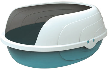 M-Pets Sherbin Enclosed Hooded Cat Litter Tray with Rim